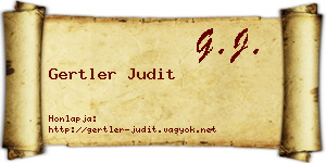 Gertler Judit névjegykártya